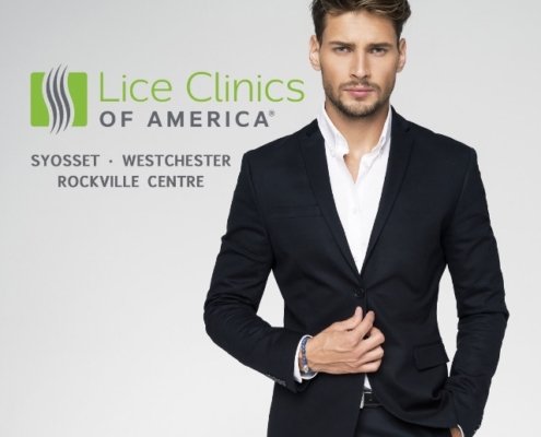 Well dressed man in suit is able to attend a nice event because he received treatment at Lice Clinics of America Westchester